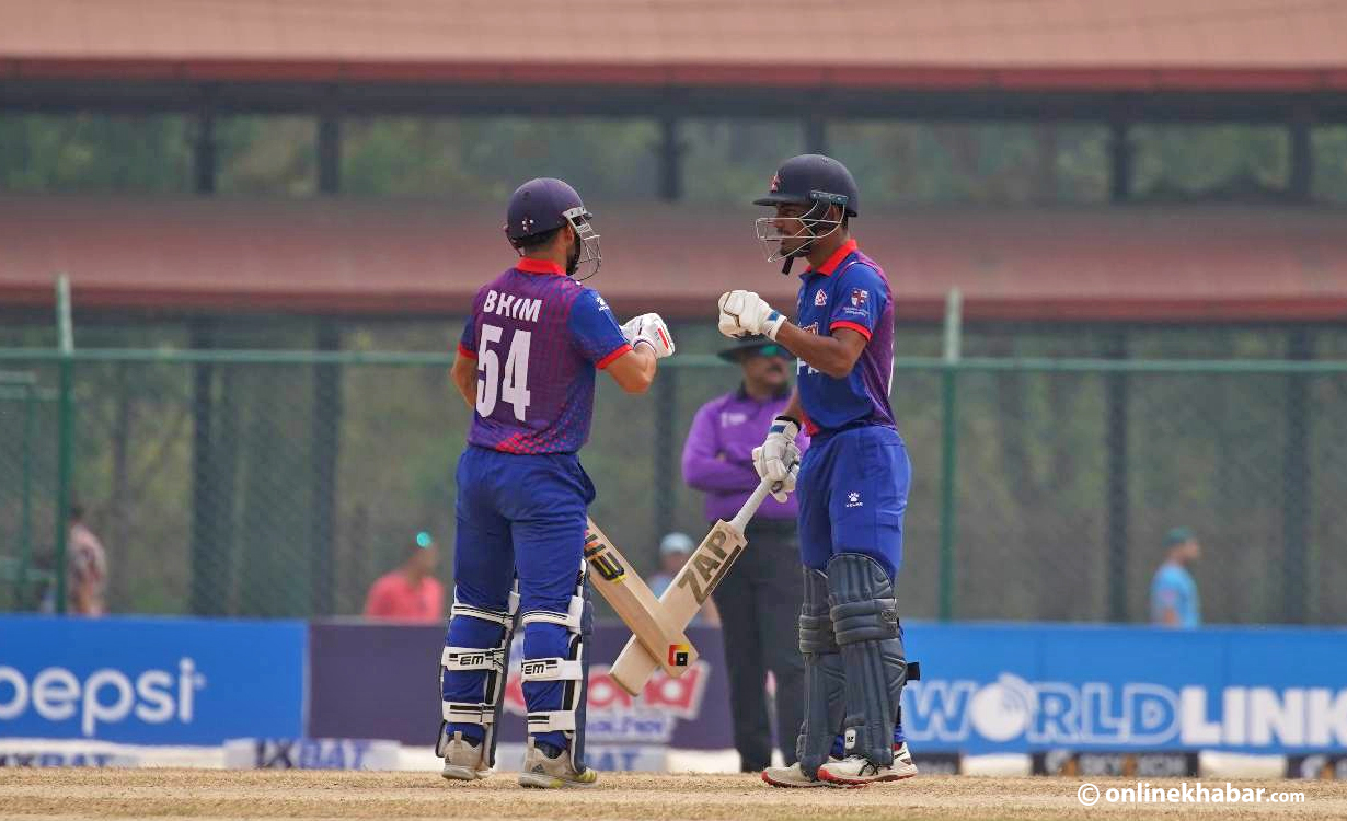 कतार बिरुद्द नेपालको बिर्सन लायक ब्याटिङ्ग, १५८ को झिनो लक्ष पच्छाउदै कतार ब्याटिङ्गमा