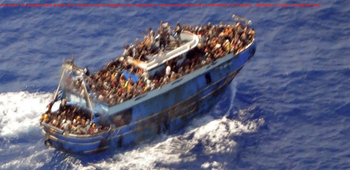 ग्रीसमा डुङ्गा पल्टिँदा कम्तीमा ७८ जनाको मृत्यु, सयौं बेपत्ता