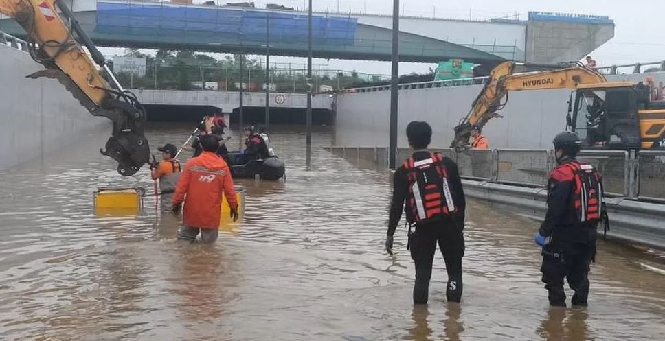 कोरियामा बाढीबाट मृत्यु हुनेको संख्या ५० पुग्यो, ७ जना बेपत्ता