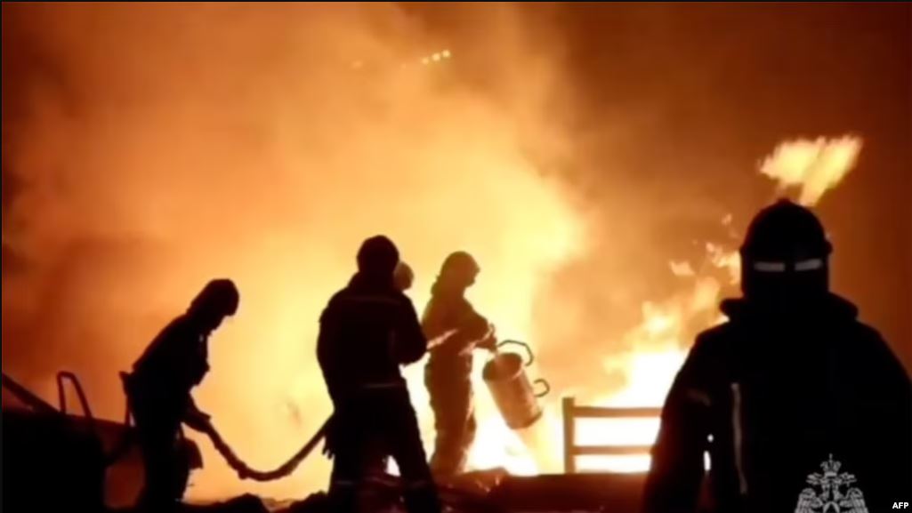 रुसको पेट्रोल पम्पमा आगो लाग्दा कम्तीमा ३५ जनाको मृत्यु