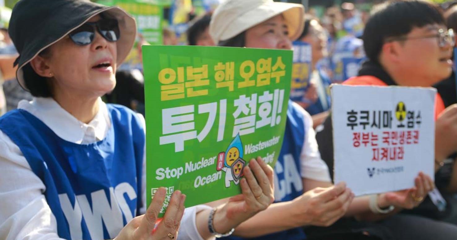 जापानी सामान प्रतिबन्धको माग गर्दै दक्षिण कोरियामा प्रदर्शन