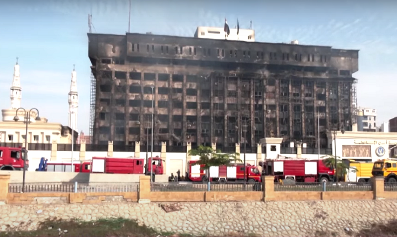 इजिप्टको प्रहरी मुख्यालयमा आगलागी, ३८ जना घाइते