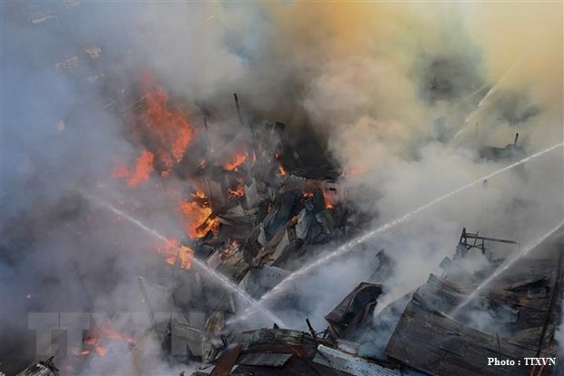 म्यान्मारको काचिनमा आगलागी, ६० भन्दा बढी घरमा क्षति