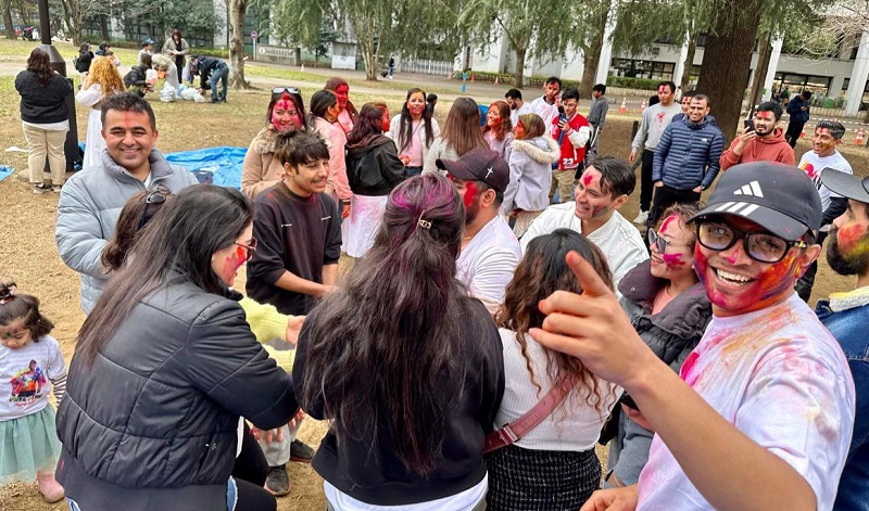 जापानमा रहेका नेपालीले पनि मनाए होली