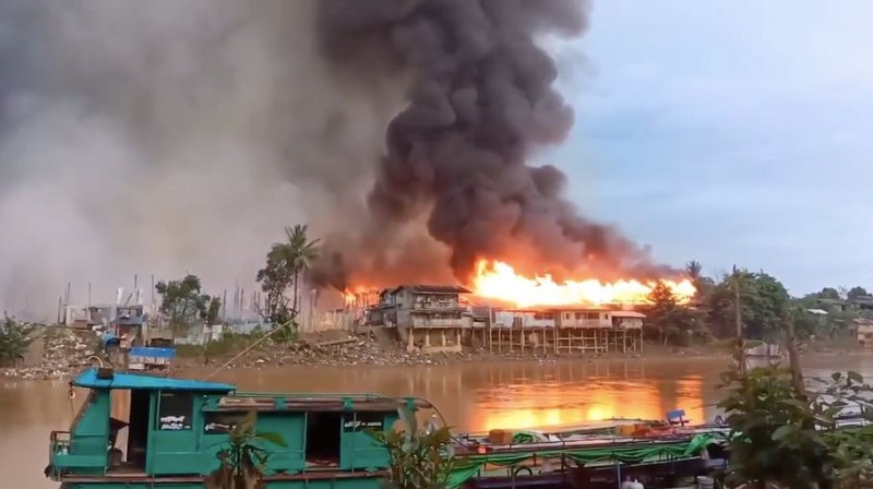 म्यान्मारको याङ्गुनमा आगलागी : ३३ घर जलेर नष्ट, टर्‍यो मानवीय क्षति