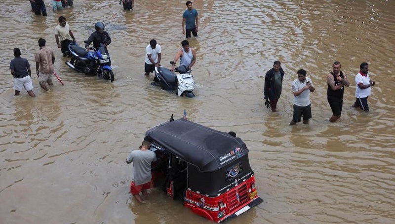 श्रीलङ्कामा मनसुनी बाढीले कम्तीमा १४ जनाको मृत्यु