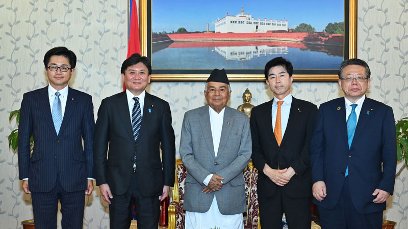 राष्ट्रपति पौडेल र जापानी सांसद नेतृत्वको प्रतिनिधिमण्डलबीच भेटवार्ता