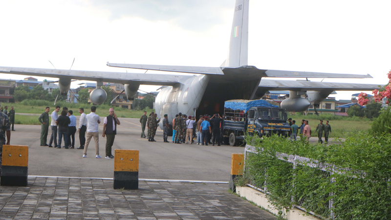 तनहुँ दुर्घटनाका मृतकको शव एयरफोर्सको जहाजबाट भारत पठाइयो