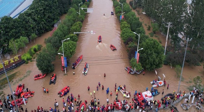 चीनमा बाढीः ८ जनाको मृत्यु, १९ बेपत्ता