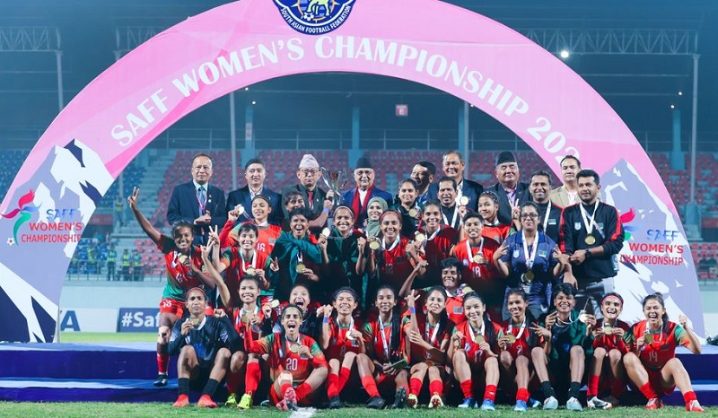 बङ्गलादेशले जित्यो साफ महिला च्याम्पियनसिपको उपाधि