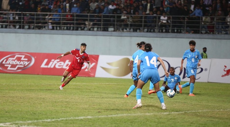 साफ माहिला च्याम्पियनसिप : भारतलाई हराउँदै नेपाल फाइनलमा