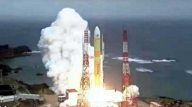 जापानद्वारा रक्षा सञ्चार उपग्रहसहितको एच–थ्री रकेट प्रक्षेपण