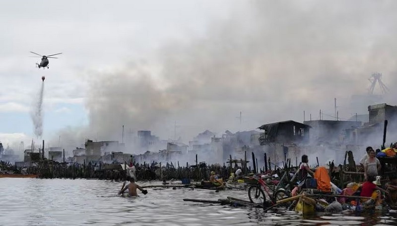 फिलिपिन्समा आगलागीका कारण २ हजार परिवार घरवारविहीन