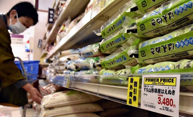 जापानमा चामलको मूल्यमा उच्च वृद्धि