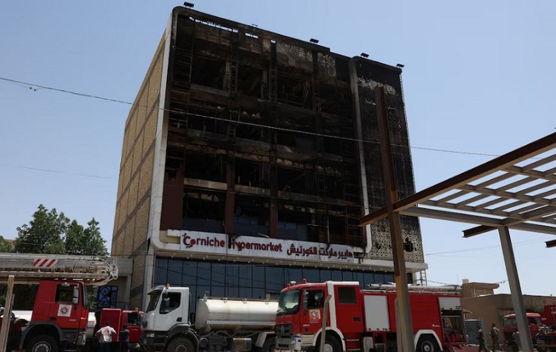 इराकको शपिङ मलमा आगलागी, ६१ जनाको मृत्यु