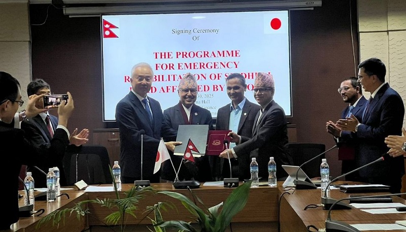 बीपी राजमार्ग पुनःनिर्माणका लागि जापानले दियो २ अर्ब ६० करोड रुपैयाँ