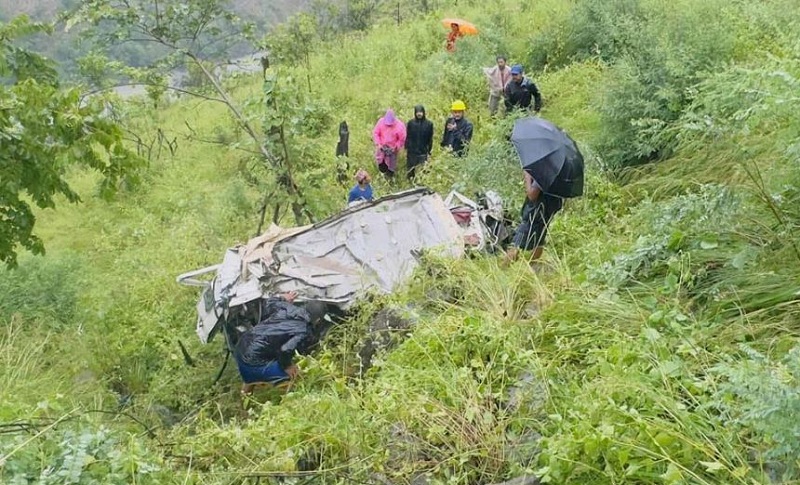 पाँचथरमा जीप दुर्घटना : ६ जनाको मृत्यु, ६ जना घाइते