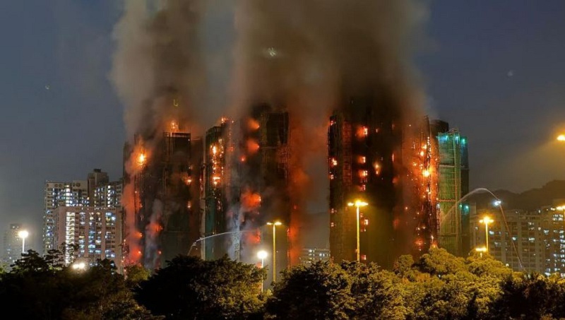 हङकङमा भीषण आगलागी, १३ जनाको मृत्यु